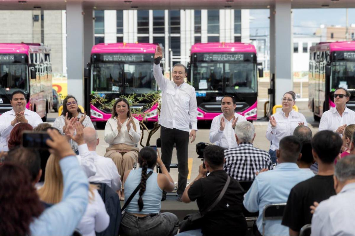 Gobernador Durazo incorpora tecnología y seguridad a nuevas unidades de transporte de la Línea Eléctrica Exprés