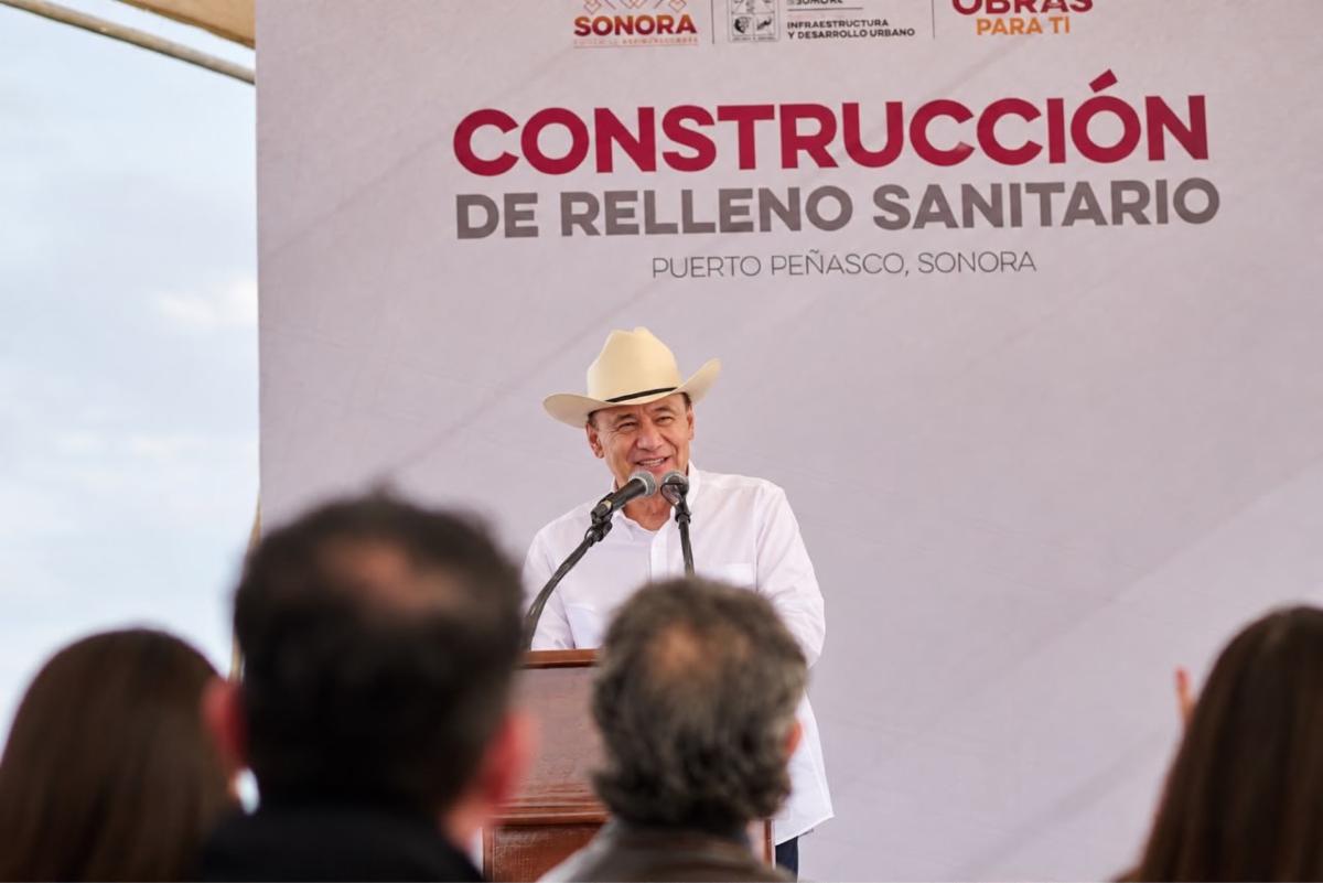 Impulsa Gobernador Durazo política ambiental con nuevo relleno sanitario en Puerto Peñasco; registra 80% de avance